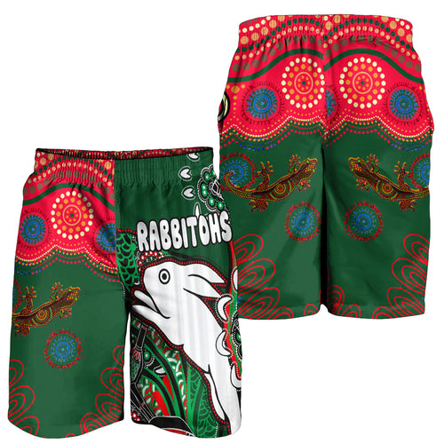 south-sydney-rabbitohs-rugby-custom-men-short-indigenous-dreaming-rabbitohs