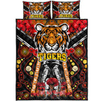 tigers-rugby-anzac-day-watercolour-quilt-bed-set-custom-remembrance-west-tigers-with-poppy-flower