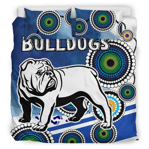 bulldogs-rugby-bedding-set-custom-indigenous-bulldogs-bedding-set