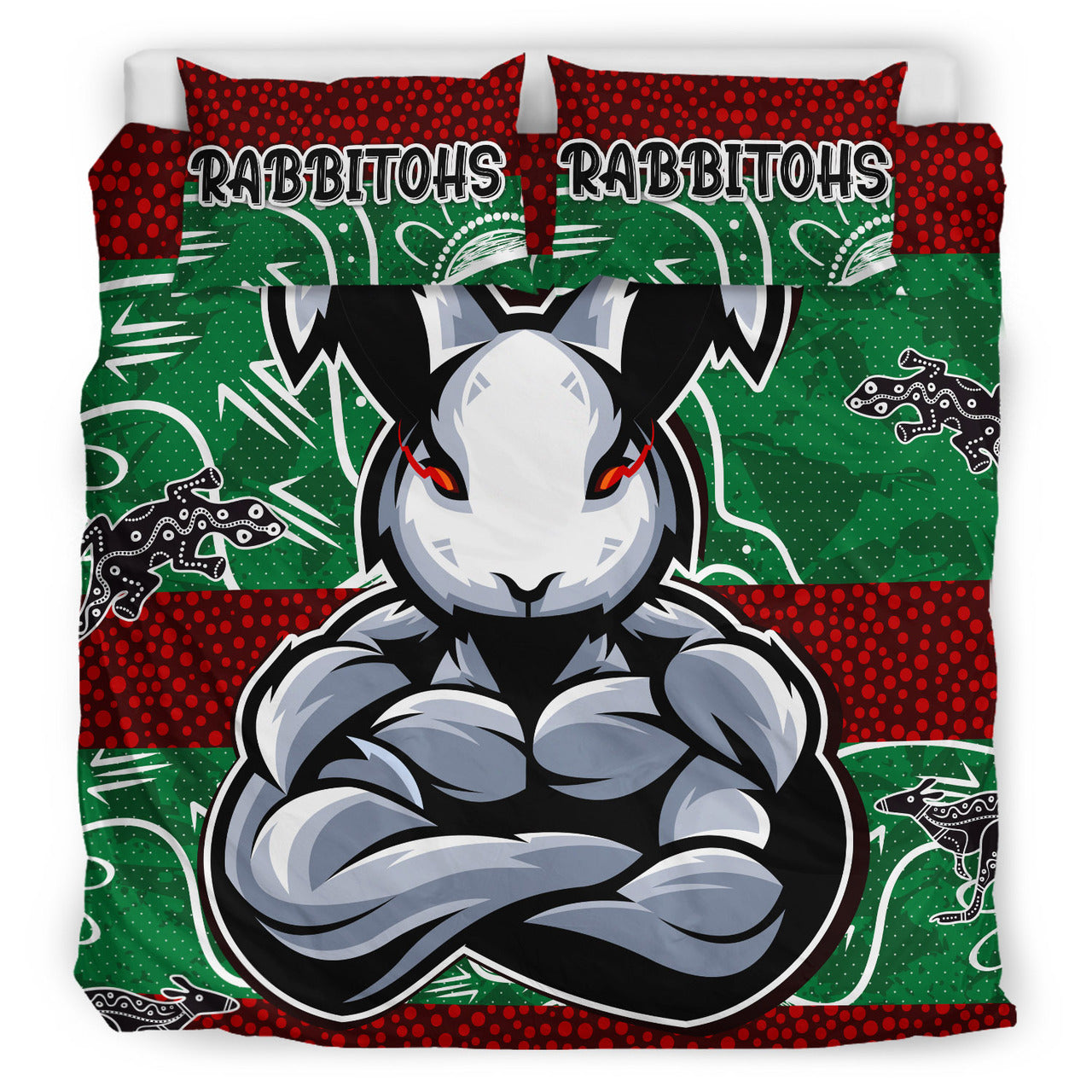 rabbitohs-bedding-set-custom-indigenous-super-rabbitohs-bedding-set