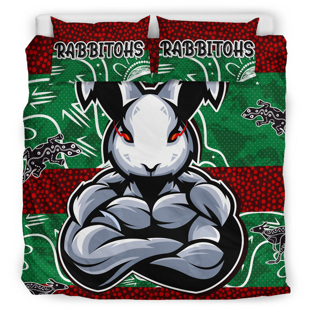 rabbitohs-bedding-set-custom-indigenous-super-rabbitohs-bedding-set