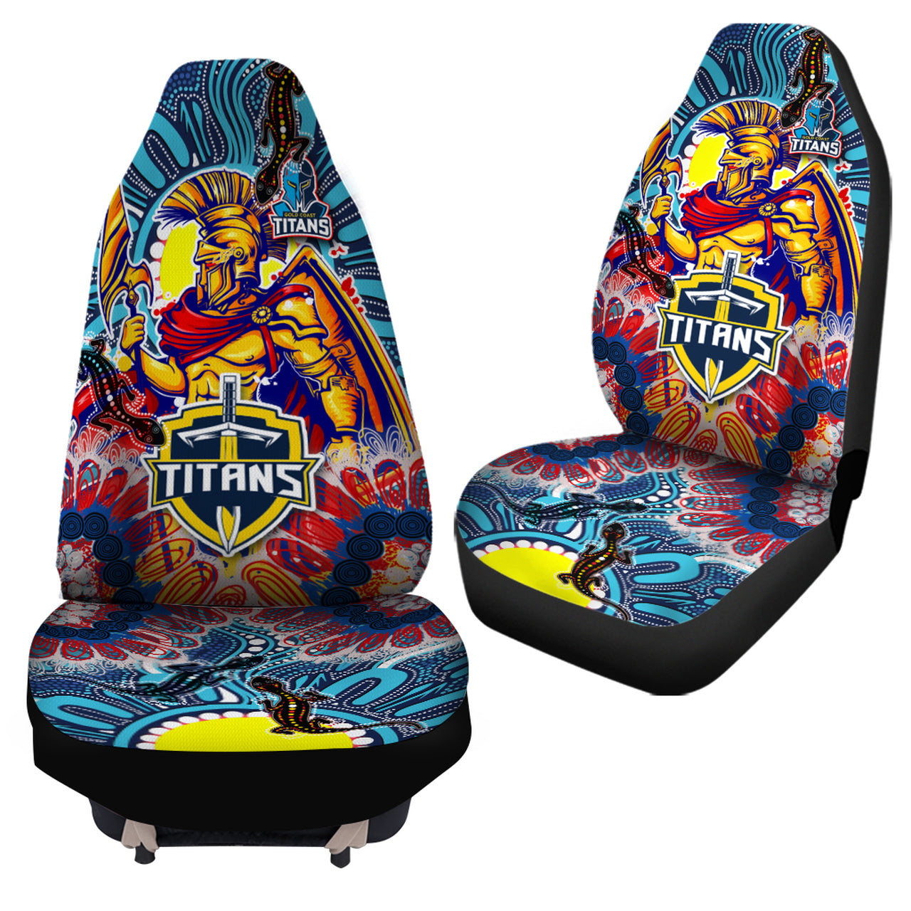 titans-aboriginal-custom-rugby-car-seat-cover-the-indigenous-titans-warriors-with-aboriginal-lizard-and-sun