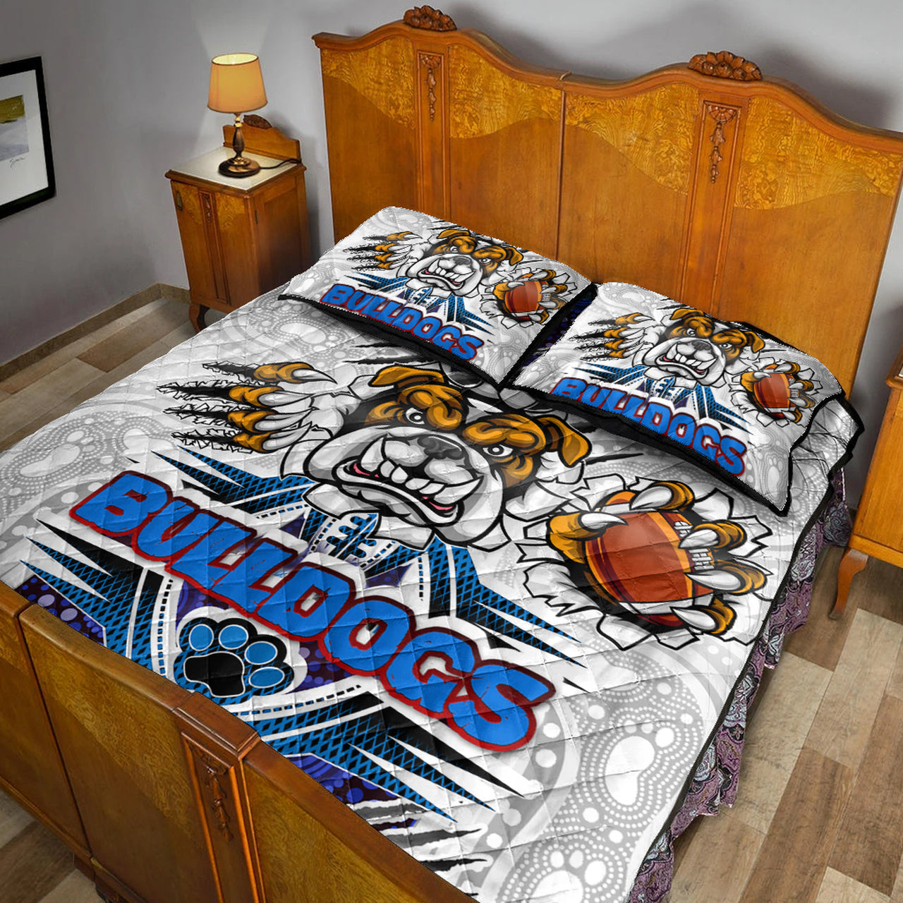 bulldogs-rugby-custom-aboriginal-quilt-bed-set-indigenous-super-bulldogs