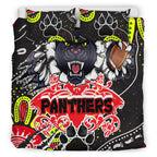 panthers-rugby-aboriginal-bedding-set-indigenous-super-black-panthers-scratch-style
