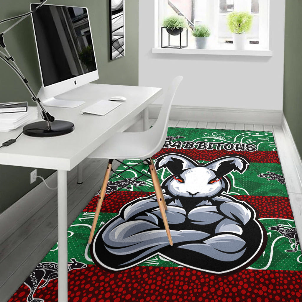 rabbitohs-rugby-area-rug-custom-indigenous-super-rabbitohs-area-rug