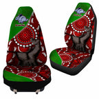 rabbitohs-rugby-aboriginal-custom-patronage-car-seat-cover-south-sydney-rabbitohs-bloods-in-my-veins