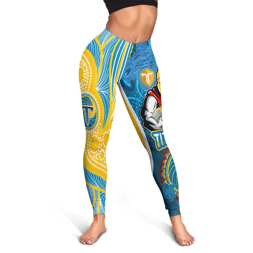 titans-rugby-leggings-gold-coast-titans-mascot-with-aboriginal-art-leggings