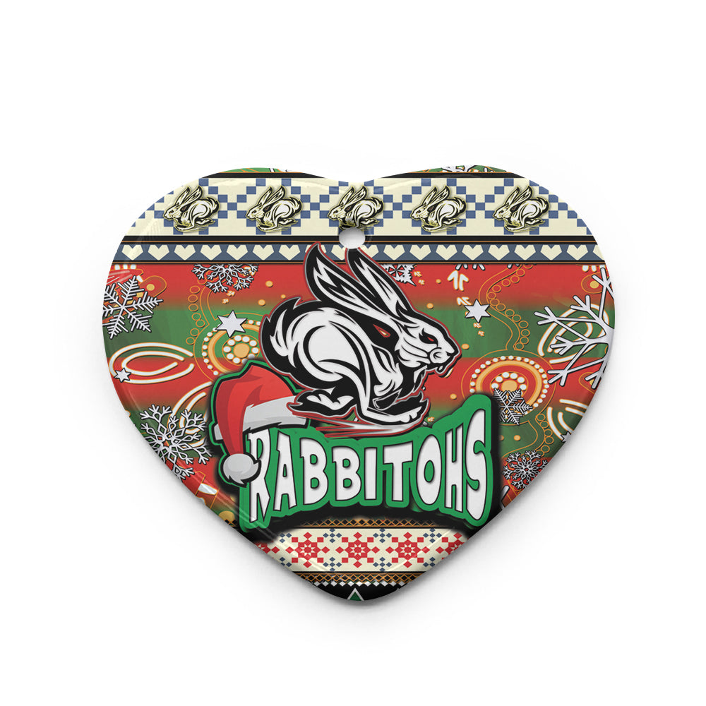 rabbitohs-rugby-christmas-ceramic-ornament-xmas-rabbitohs-christmas-balls-snowflake-with-aboriginal-patterns