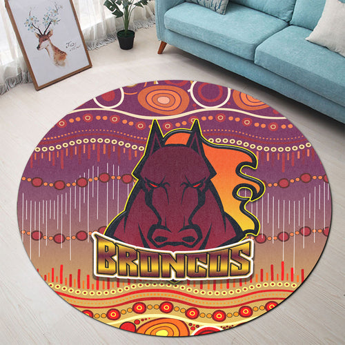 broncos-rugby-round-rug-horse-aboriginal-patterns-round-rug
