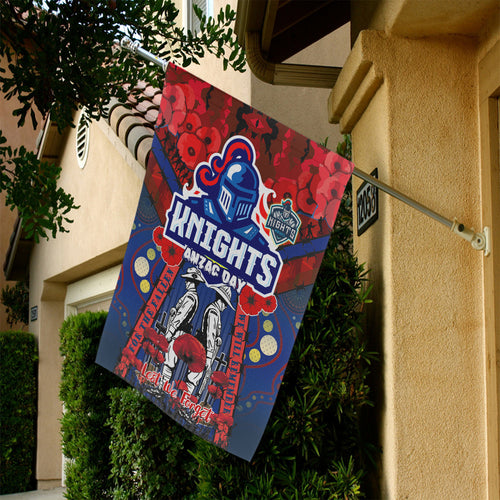 knights-rugby-anzac-watercolour-flag-custom-remembrance-indigenous-newcastle-knights-with-poppy-flower-flag