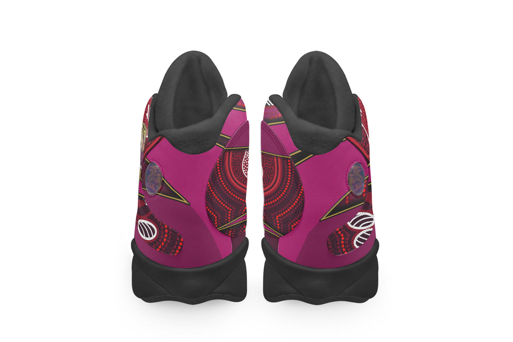 queensland-rugby-league-team-high-top-basketball-shoes-j13-queensland-maroons-mascot-aboriginal-art-state-of-origin-sneakers-j13