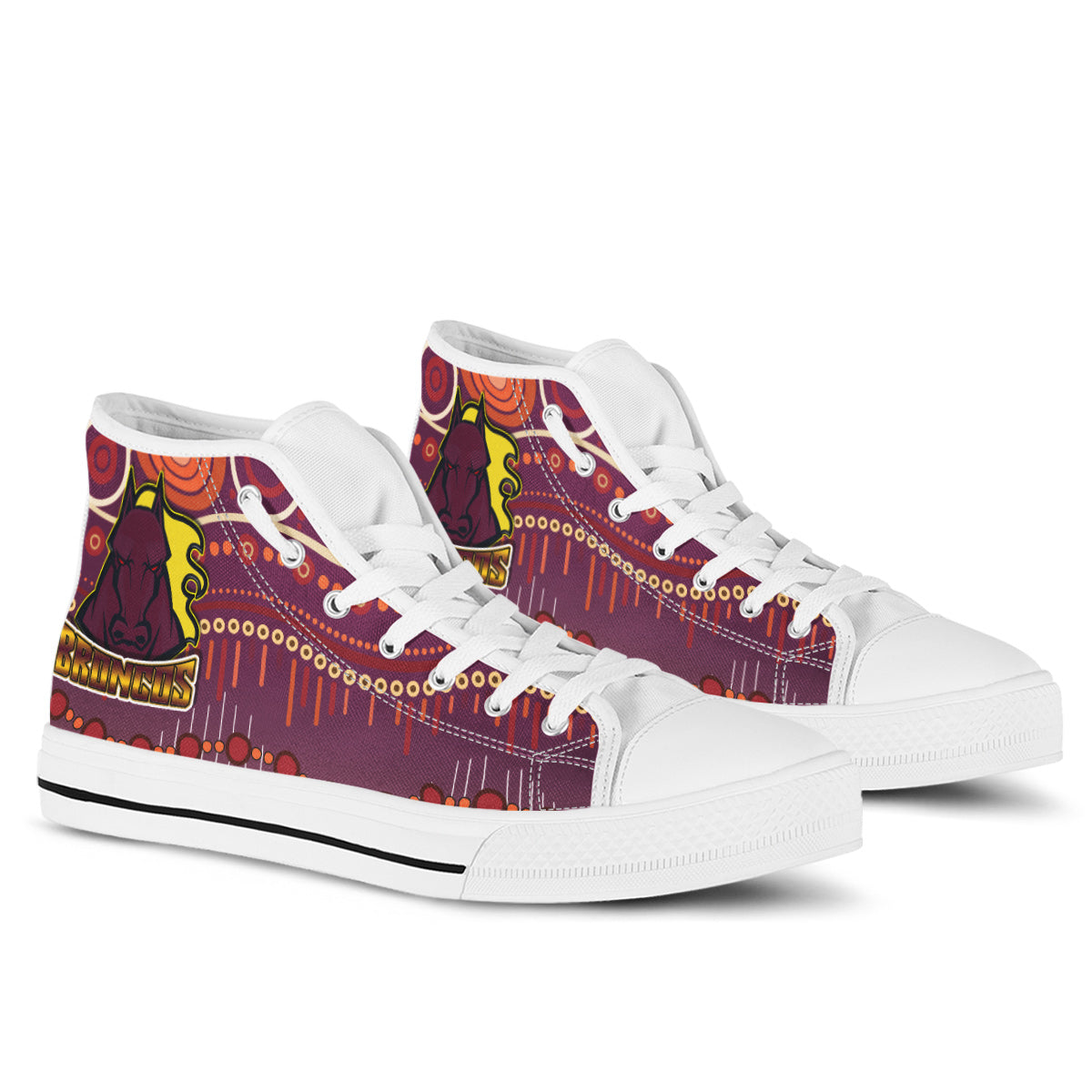 broncos-rugby-high-top-shoes-horse-aboriginal-patterns