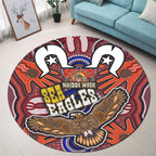 sea-eagles-rugby-round-rug-naidoc-week-eagle-aboriginal-dot-artwork-get-up-stand-up-show-up-aboriginal-culture-round-rug