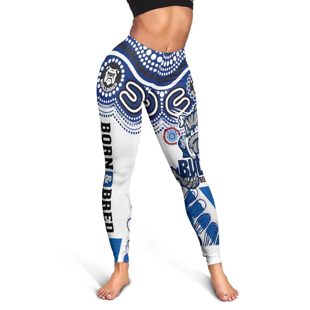 bulldogs-rugby-born-bred-leggings-indigenous-bulldogs-with-rugby-ball-and-aboriginal-patterns-leggings