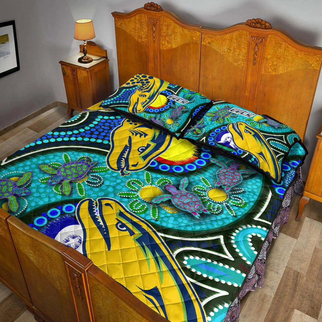 eels-rugby-quilt-bed-set-custom-indigenous-eels-with-aboriginal-and-torres-strait-islander-flag