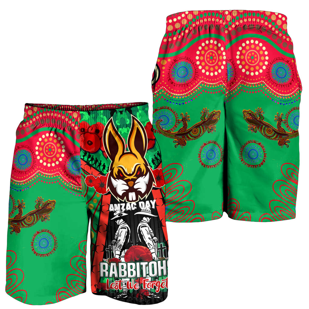 rabbitohs-rugby-aboriginal-anzac-day-custom-watercolour-men-short-remembrance-indigenous-rabbitohs-with-poppy-flower