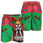 rabbitohs-rugby-aboriginal-anzac-day-custom-watercolour-men-short-remembrance-indigenous-rabbitohs-with-poppy-flower