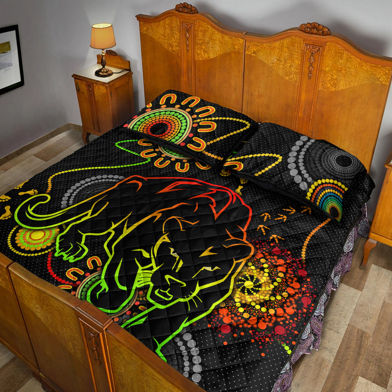 panthers-rugby-quilt-bed-set-custom-indigenous-black-panthers-quilt-bed-set
