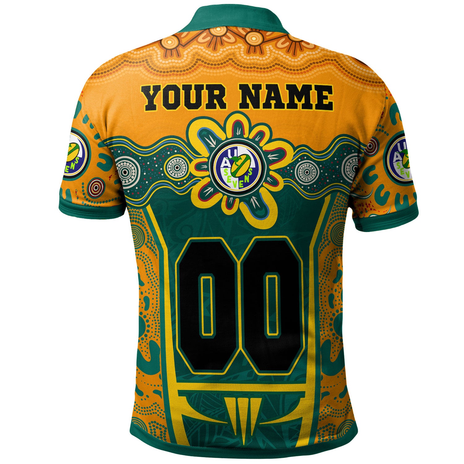 australian-rugby-sevens-mens-squad-polo-shirt-custom-aussie-7s-indigenous-commonwealth-games-with-australia-coast-of-arm-polo-shirt