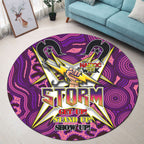 storm-rugby-round-rug-naidoc-week-storm-hand-thunder-with-aboriginal-pattern-get-up-stand-up-show-up-round-rug