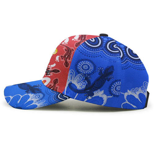 knights-aboriginal-rugby-cap-custom-indigenous-knights-with-aussie-lizard-and-eagle