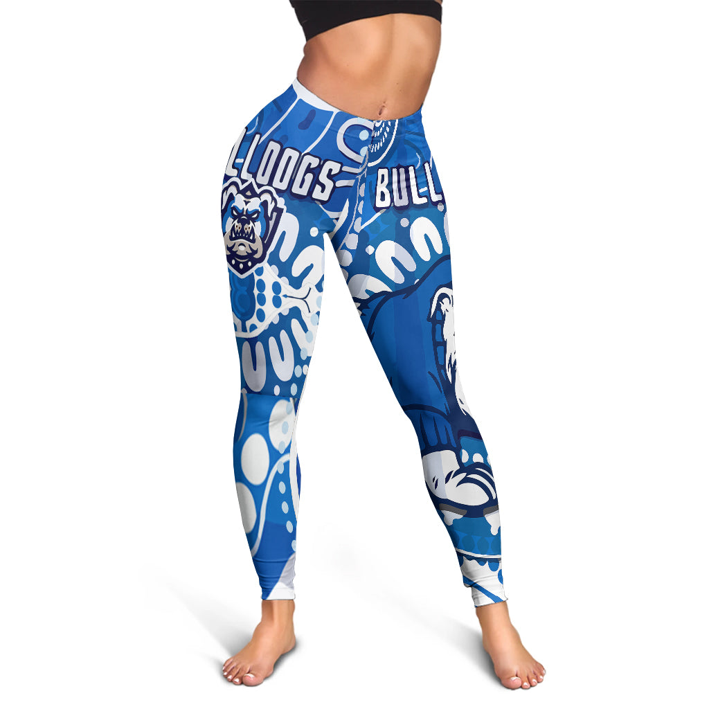 bulldogs-rugby-leggings-indigenous-bulldogs-with-rugby-ball-watercolour-leggings