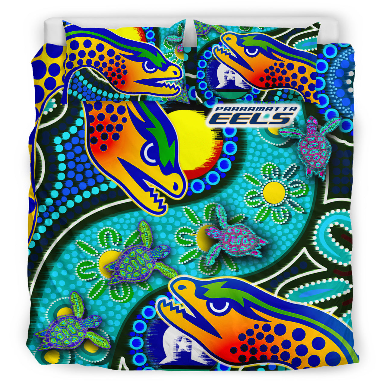 eels-rugby-bedding-set-indigenous-eels-with-aboriginal-and-torres-strait-islander-flag
