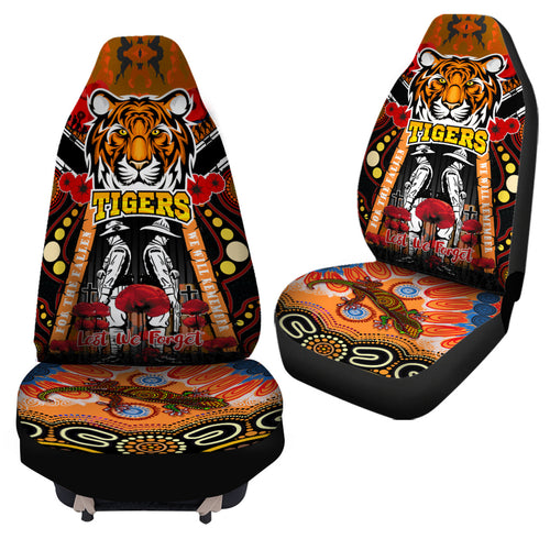 tigers-rugby-anzac-day-watercolour-car-seat-cover-custom-remembrance-west-tigers-with-poppy-flower