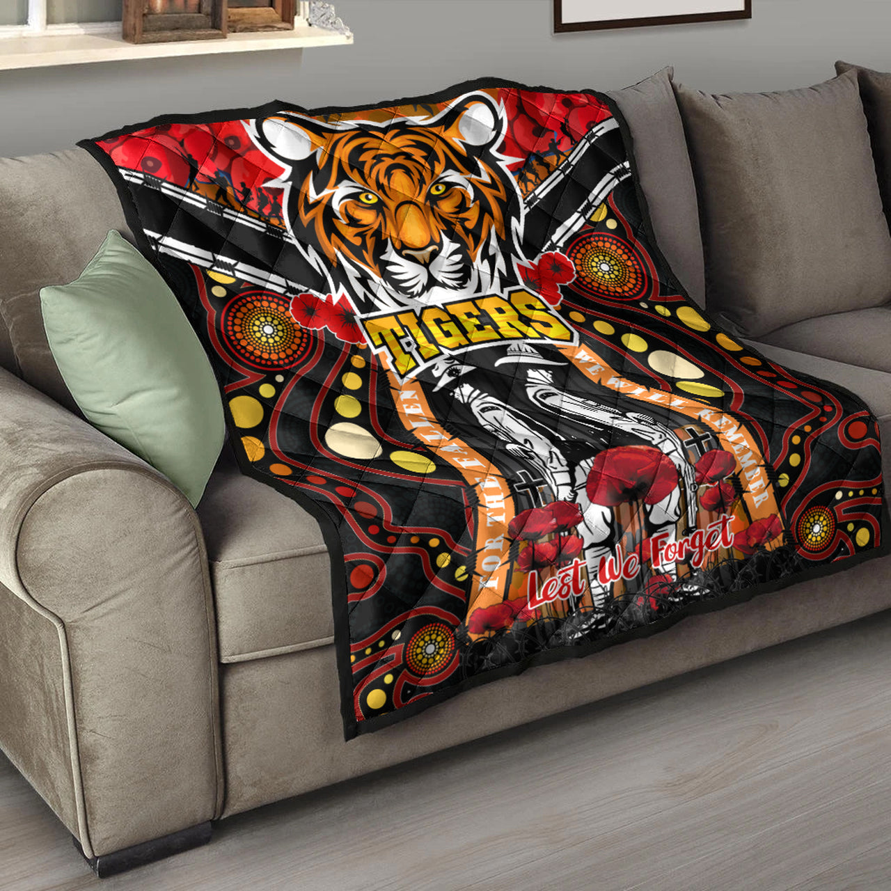 tigers-rugby-anzac-day-watercolour-quilt-custom-remembrance-west-tigers-with-poppy-flower