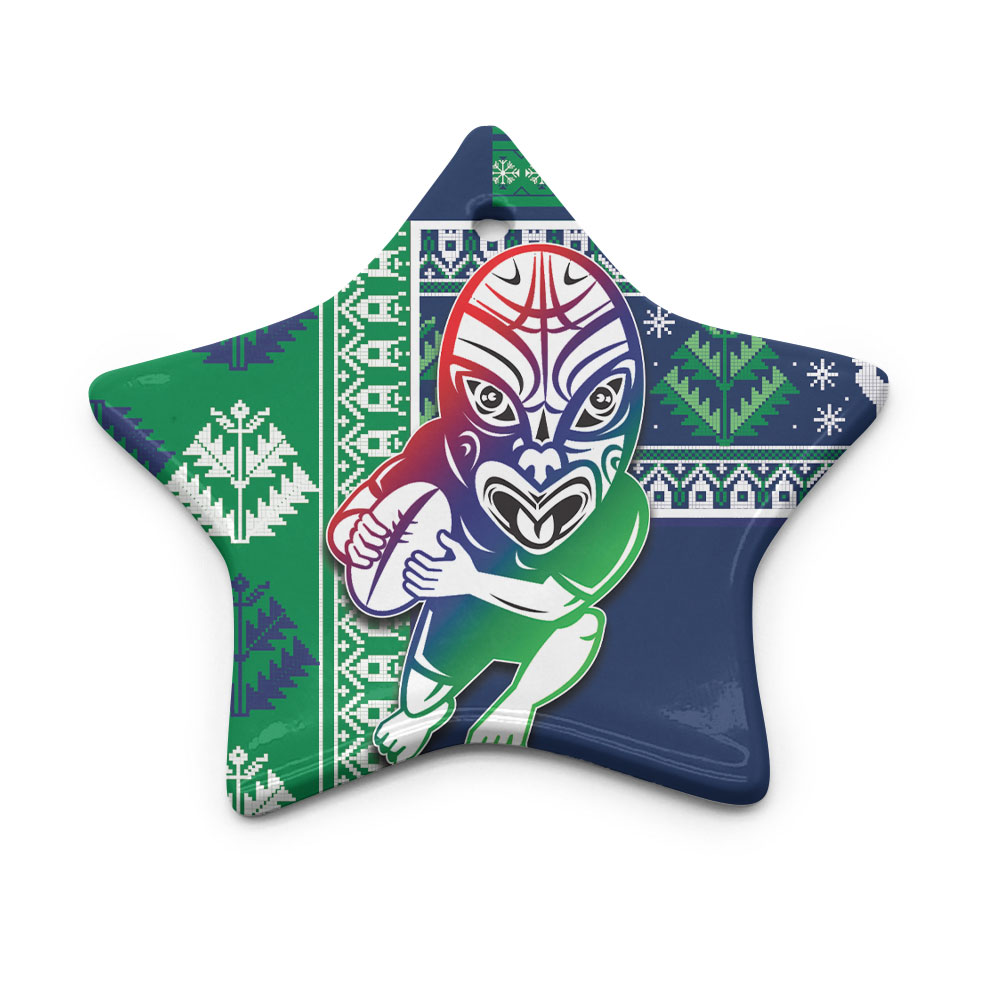 warriors-rugby-ornaments-custom-christmas-snowflakes-warriors-mascot-ornaments