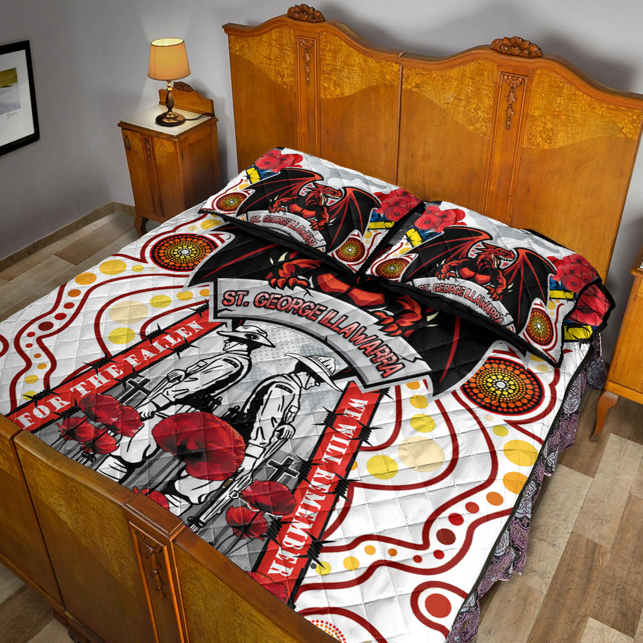 st-george-rugby-anzac-day-watercolour-custom-quilt-bed-set-remembrance-dragons-with-poppy-flower
