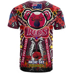 reds-rugby-anzac-aboriginal-custom-watercolour-t-shirt-remembrance-queensland-reds-with-koala-and-poppy-flower