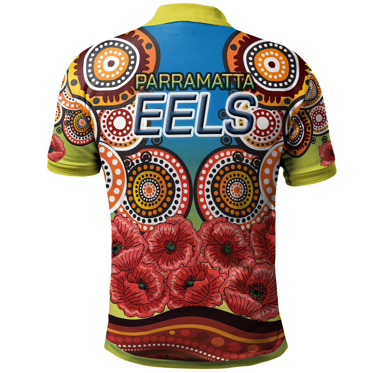 eels-rugby-aboriginal-polo-shirt-anzac-day-let-we-forgot-poppy-flower-patterns-polo-shirt