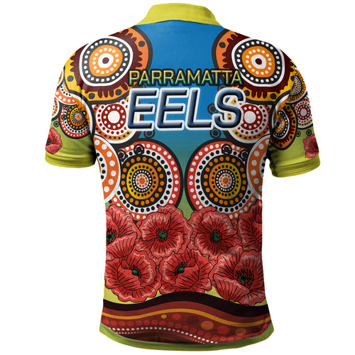 eels-rugby-aboriginal-polo-shirt-anzac-day-let-we-forgot-poppy-flower-patterns-polo-shirt