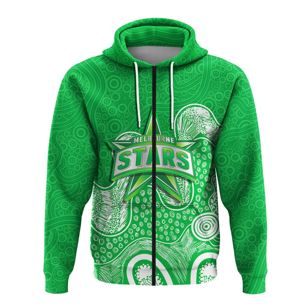 melbourne-stars-zip-hoodie-aboriginal-style-of-dot-lt12