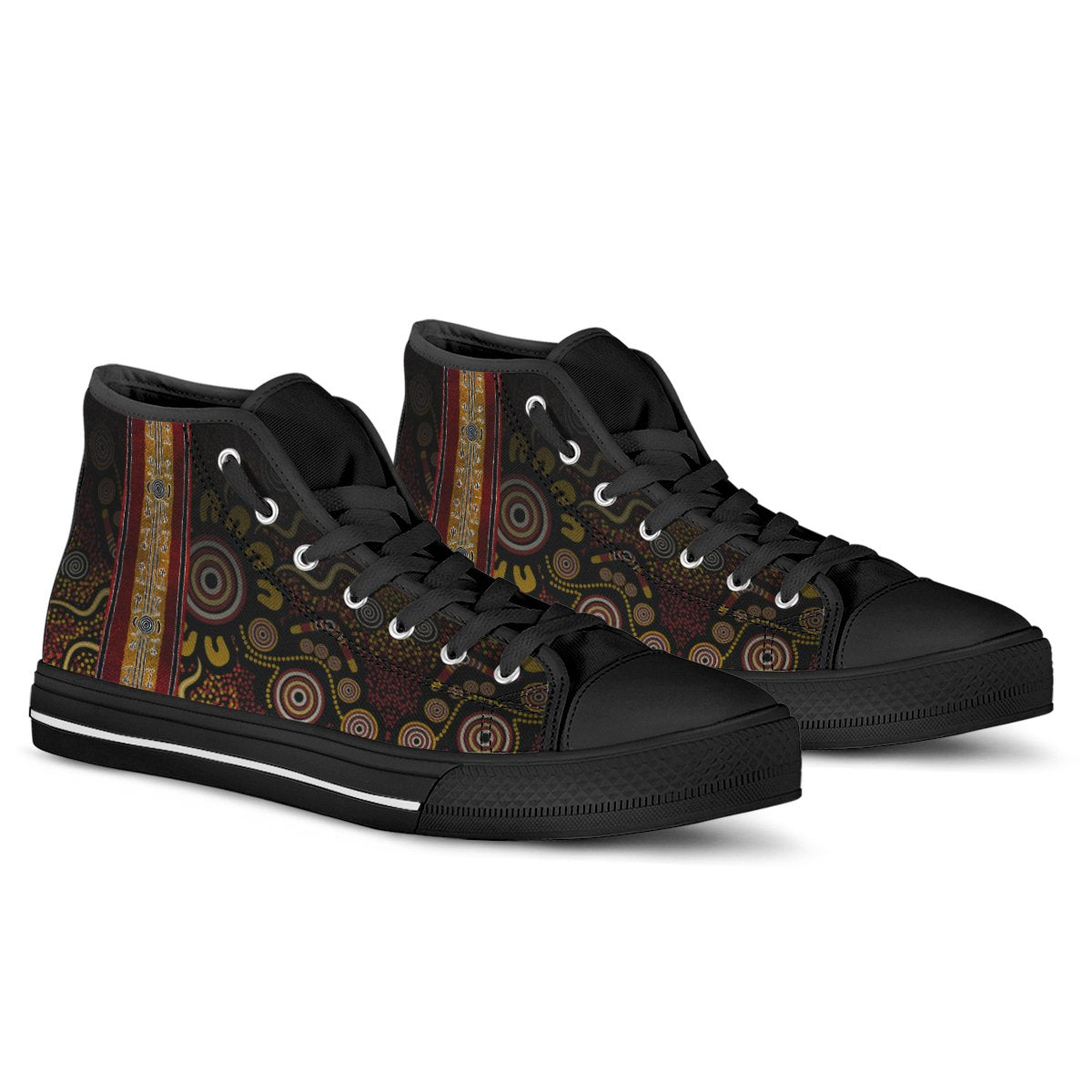 high-top-aboriginal-dot-panting-art-stripe-lines
