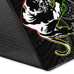 Black Panthers Rugby League Aboriginal Area Rug - LT2
