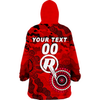 (Custom Personalised ) Melbourne Renegades ANZAC Day Aboriginal Wearable Blanket Hoodie - LT12