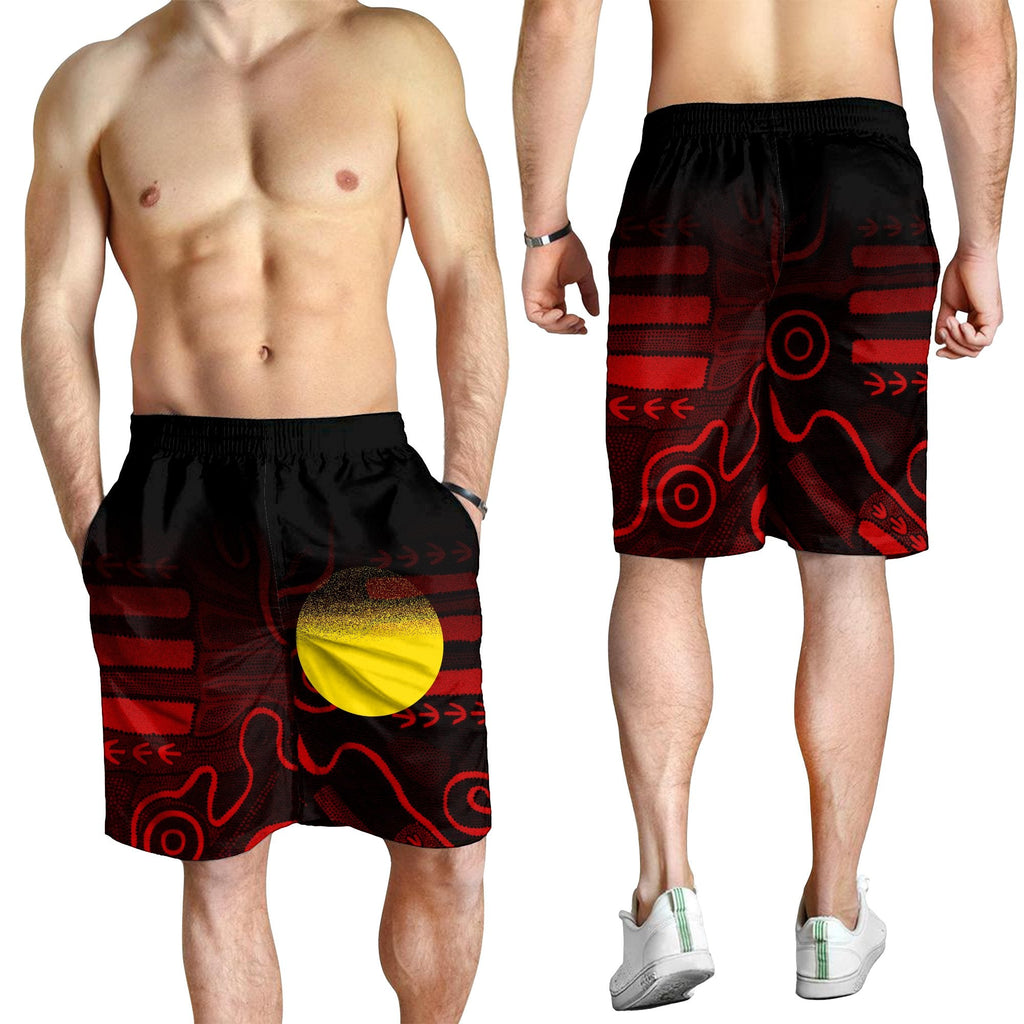 aboriginal-mens-shorts-indigenous-flag-grunge-style