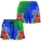 Torres Strait Islanders Women Shorts - Ocean Hibiscus - Vibe Hoodie