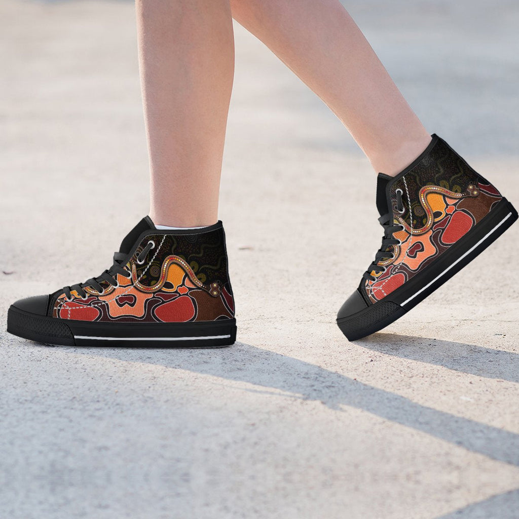 high-top-aboriginal-snake-with-dot-painting