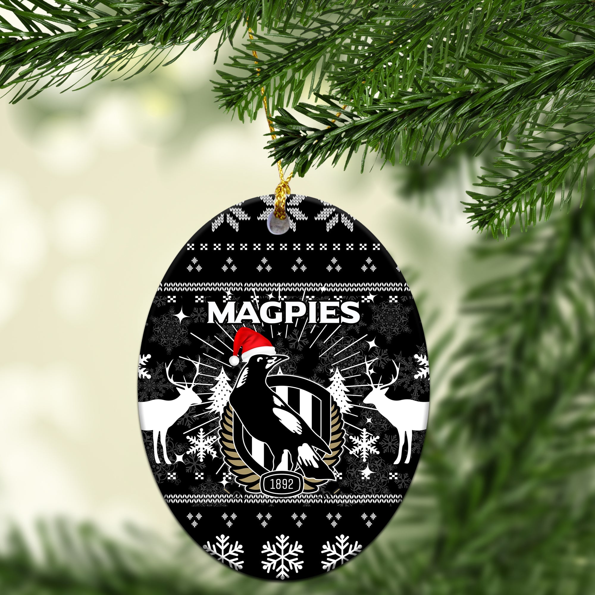 collingwood-magpies-christmas-ornament-christmas-ugly-style