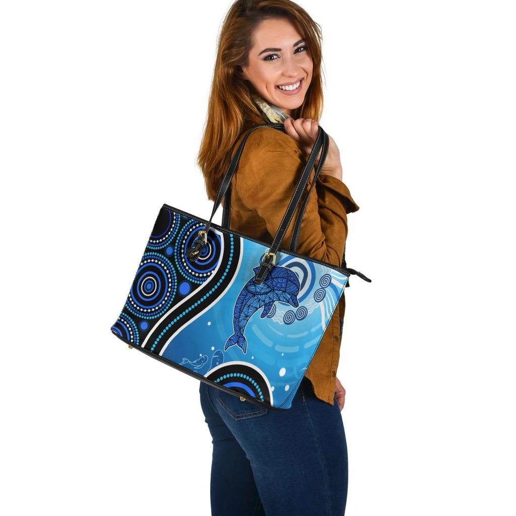 aboriginal-leather-tote-bag-dolphin-and-aboriginal-dot-patterns