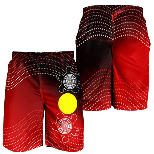 aboriginal-mens-shorts-indigenous-circle-dot-painting-style