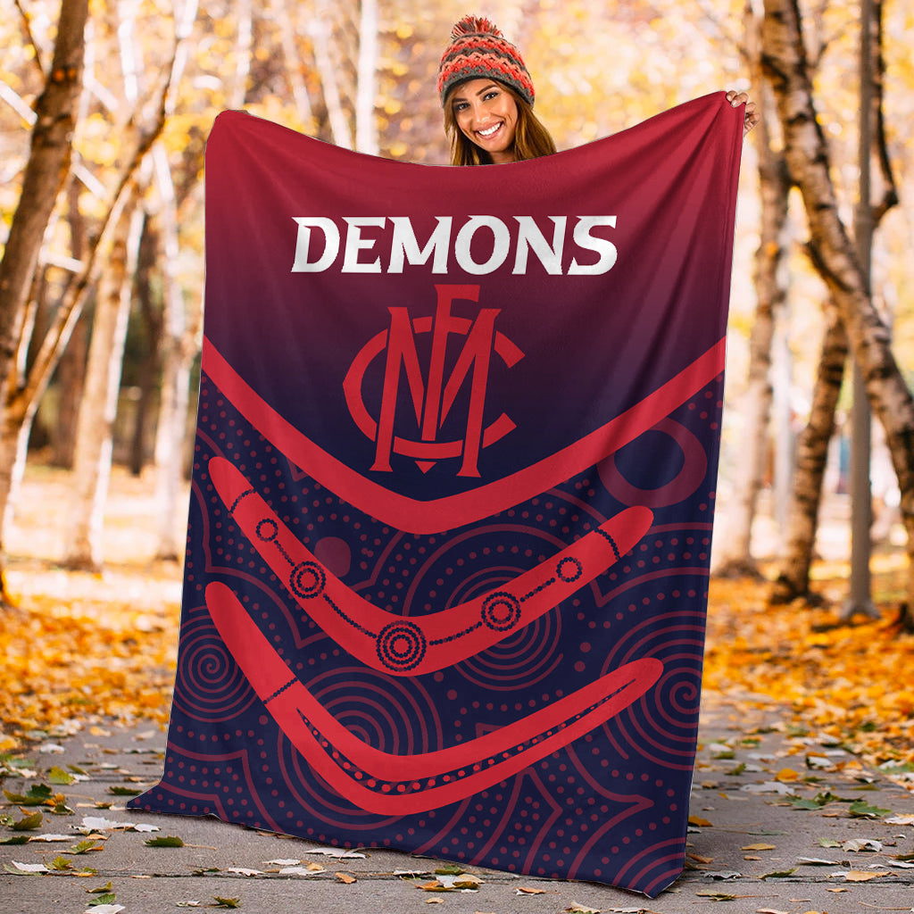 melbourne-demons-blanket-aboriginal-dot-painting