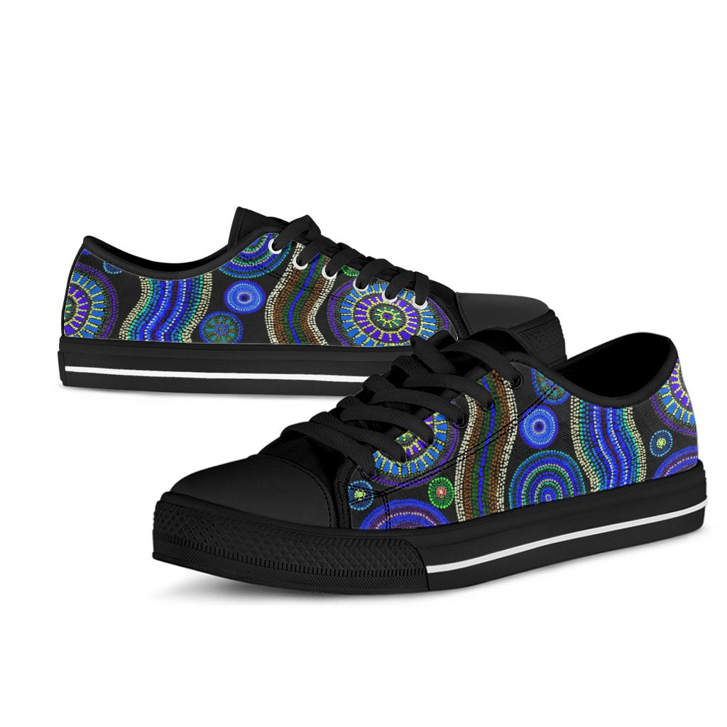 low-top-aboriginal-dot-unique-style-blue