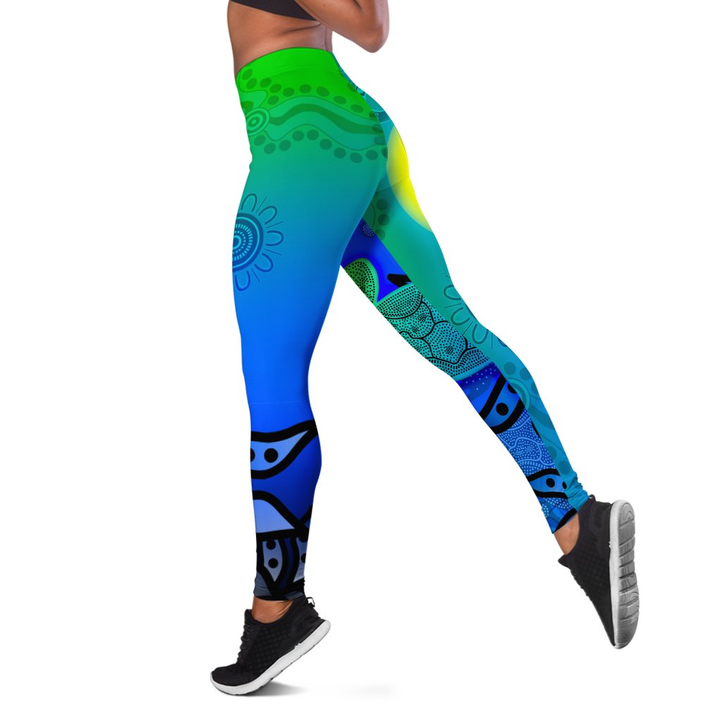 customaboriginal-legging-indigenous-frog-blue