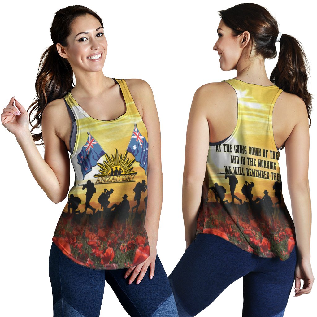 Anzac Women's Racerback Tank - Australian and New Zealand Army Corps - Vibe Hoodie