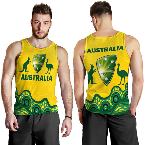 Australia Cricket Aboriginal Pattern Men Tank Top - LT2