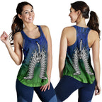 Torres Strait Islander Women's Racerback Tank - Dhari Mask - Vibe Hoodie